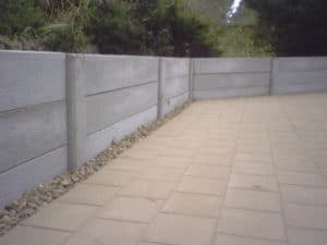Concrete Retaining Wall with Paving